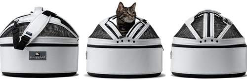 The Sleepypod mobile pet bed not only pampers your pet in luxurious ultra plush and foam for those special outings