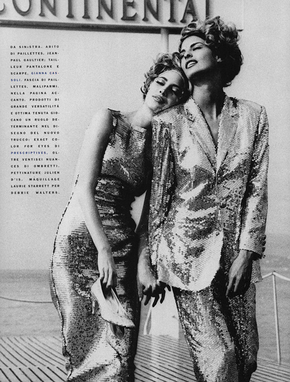 christy turlington linda evangelista vogue may 1990