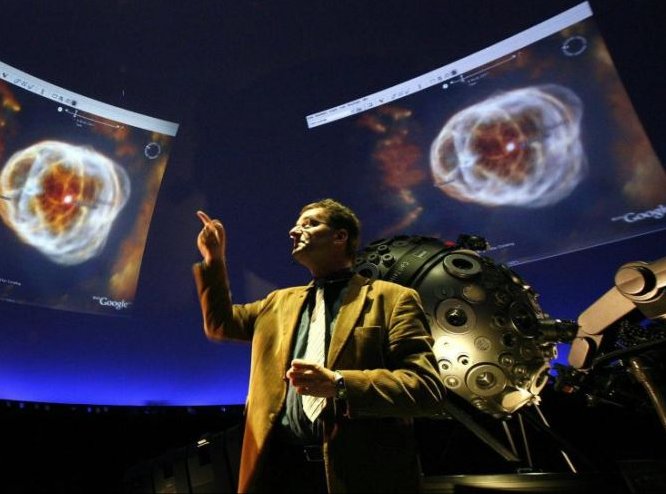 google sky presentation in planetarium hamburg