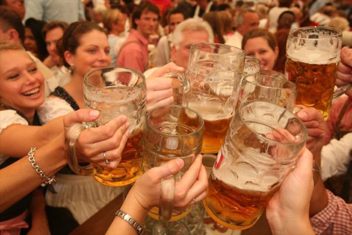 beer at oktoberfest