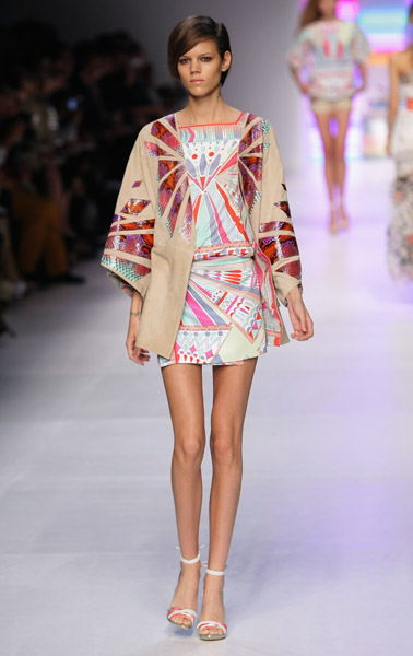 emilio pucci at milan fashion week with freja beha erichsen