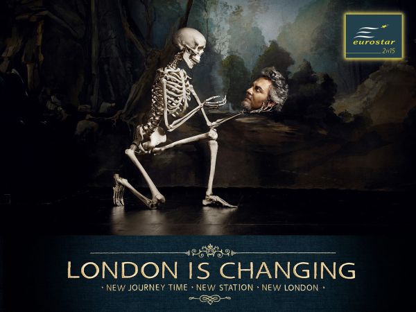 eurostar ad print hamlet - рекламный принт гамлет