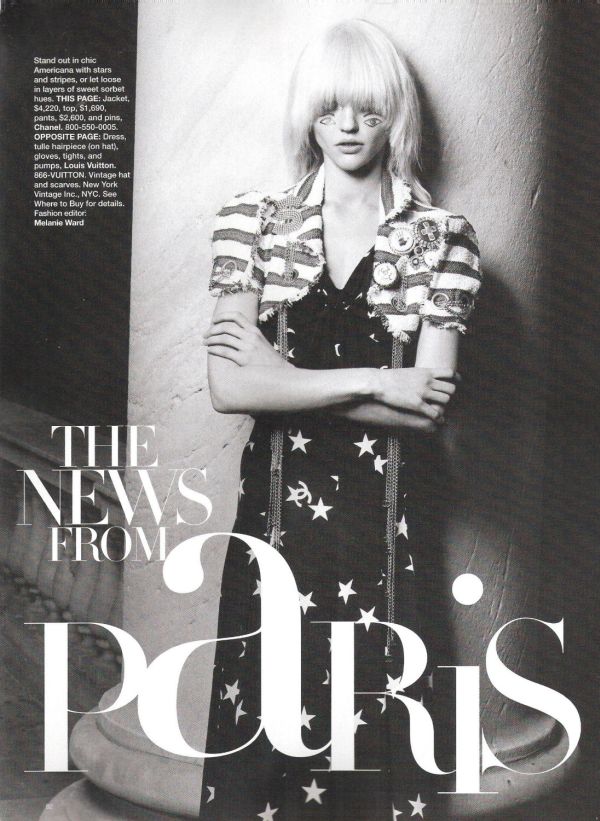 sasha pivovarova harper's bazaar us august 2008