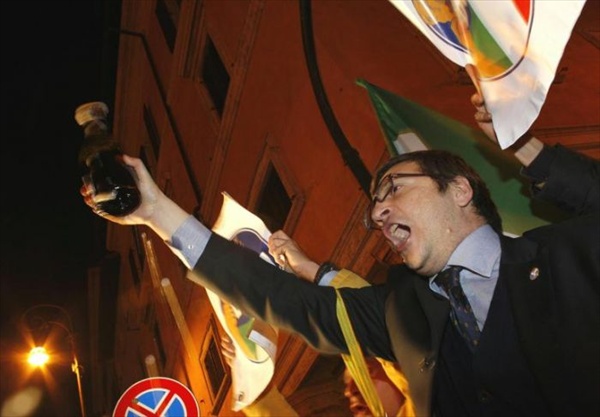 gianni alemanno participates in street celebration