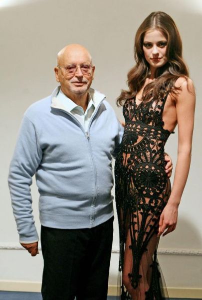 silvia battisti with designer fausto carli altaromaaltamoda 2008