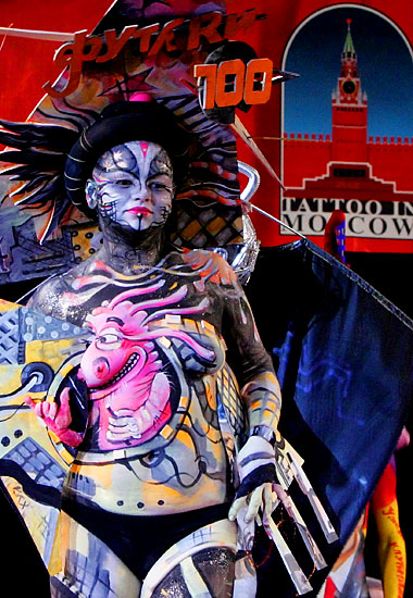 tatoo bodypainting bodyart piercing festival in moscow