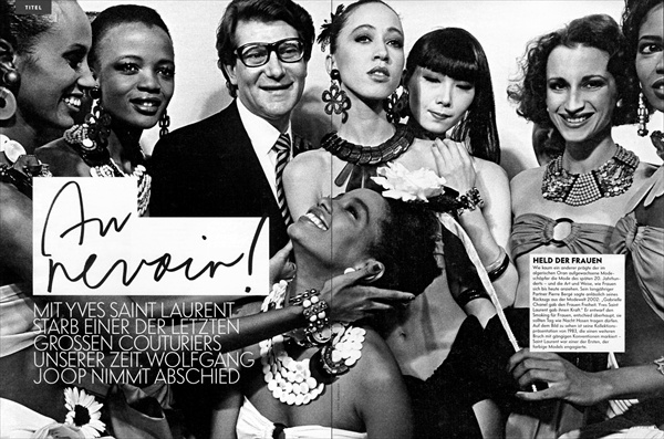 tribute to yves saint laurent in vanity fair germany june 2008