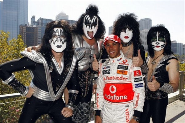 Lewis Hamilton & KISS, Melbourne, Australia