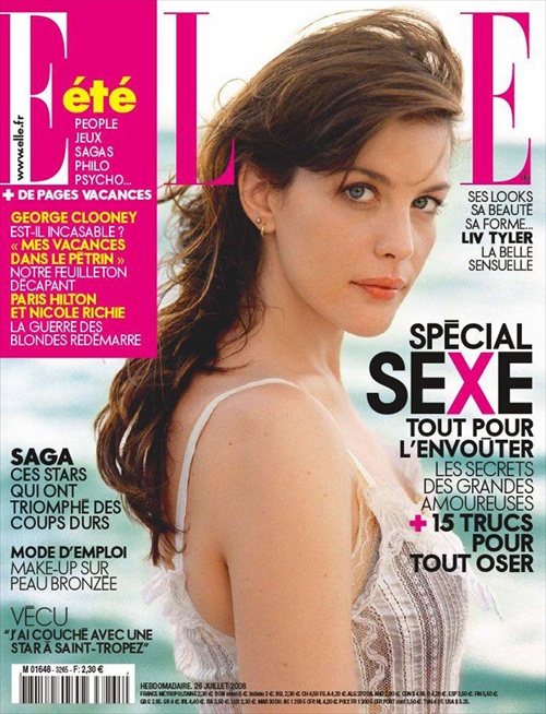 Liv Tyler on the cover of ELLE july 2008