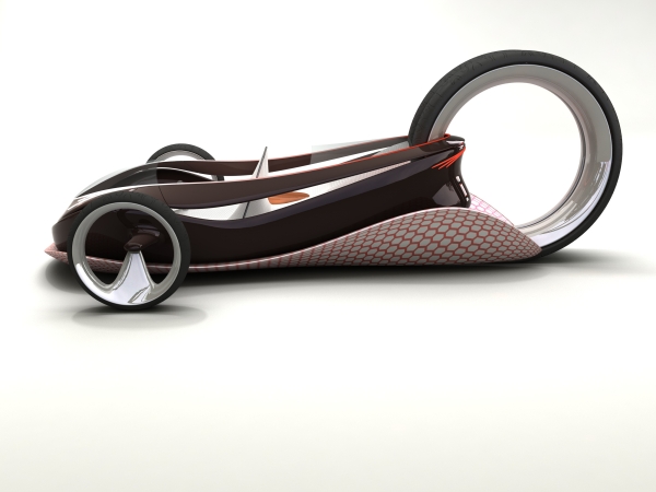 Futuristic Three Wheel Car Concept by Matus Prochaczka