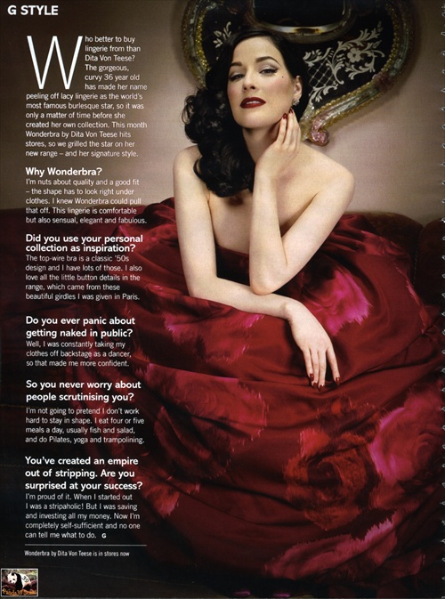 Dita Von Teese - Glamour October 2008