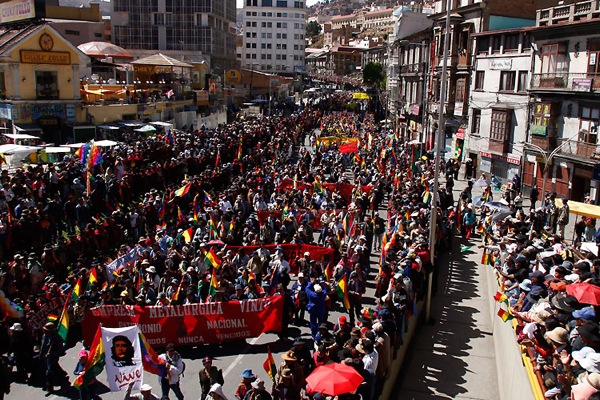 Evo Morales march to La Paz