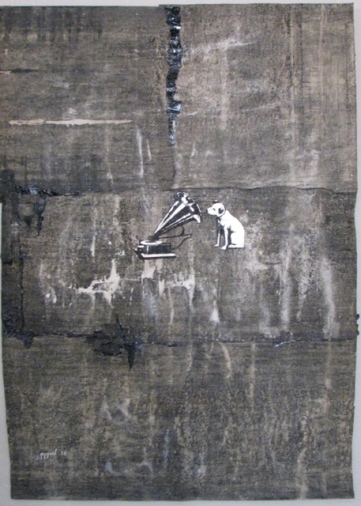 Андреи__Рудьев_His Master voice,2008,tarpaper,tar,white-spirit,enamel,250x170.jpg