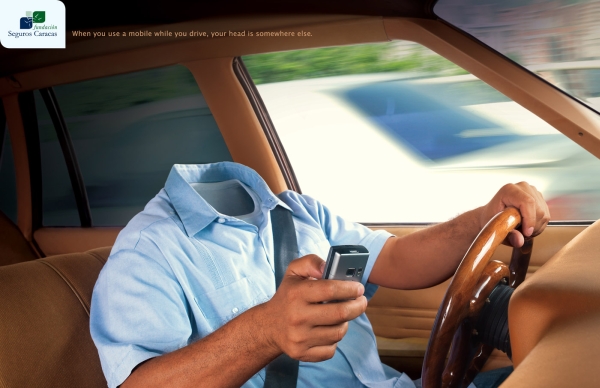 When you use a mobile while you drive, your head is somewhere else